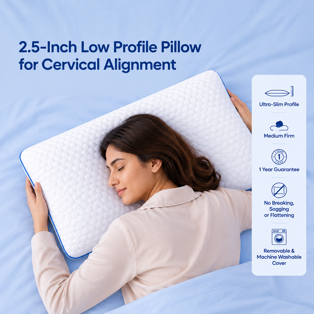 Memory Foam Slim Pillow